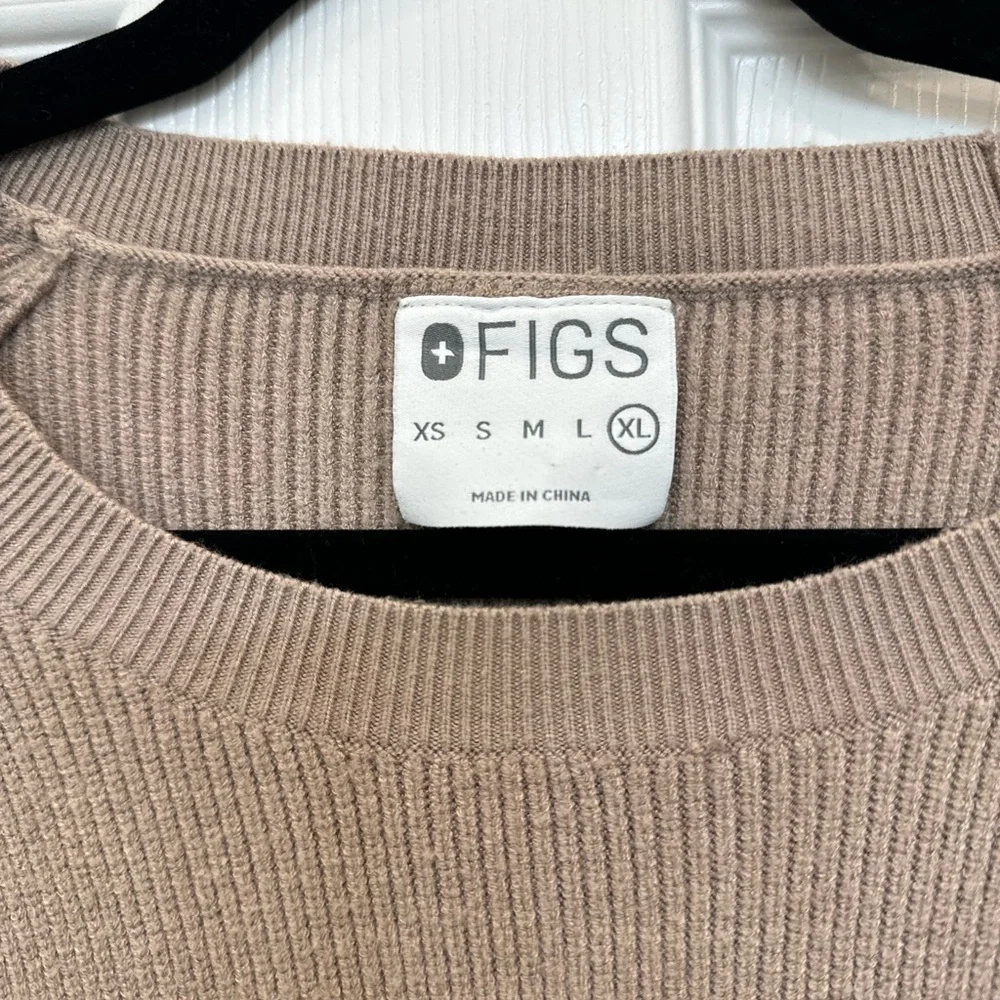 Figs Knit Tan Sweater Size XL